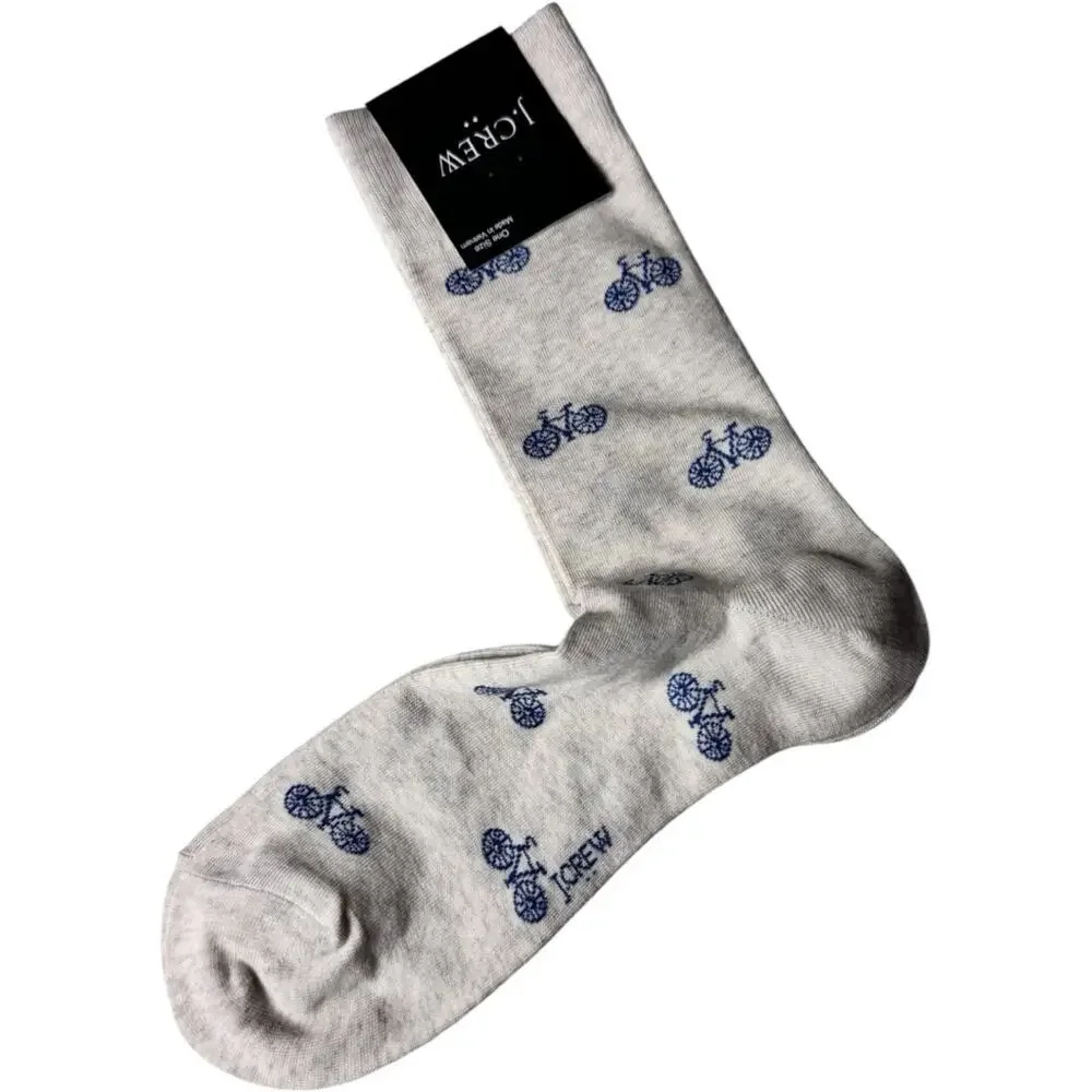 J. Crew  Crew Style Bicycle Theme  Pattern Socks NWT